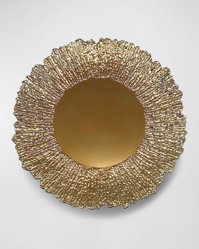 Sunbeam Electroplated Charger Plates, Set of 4